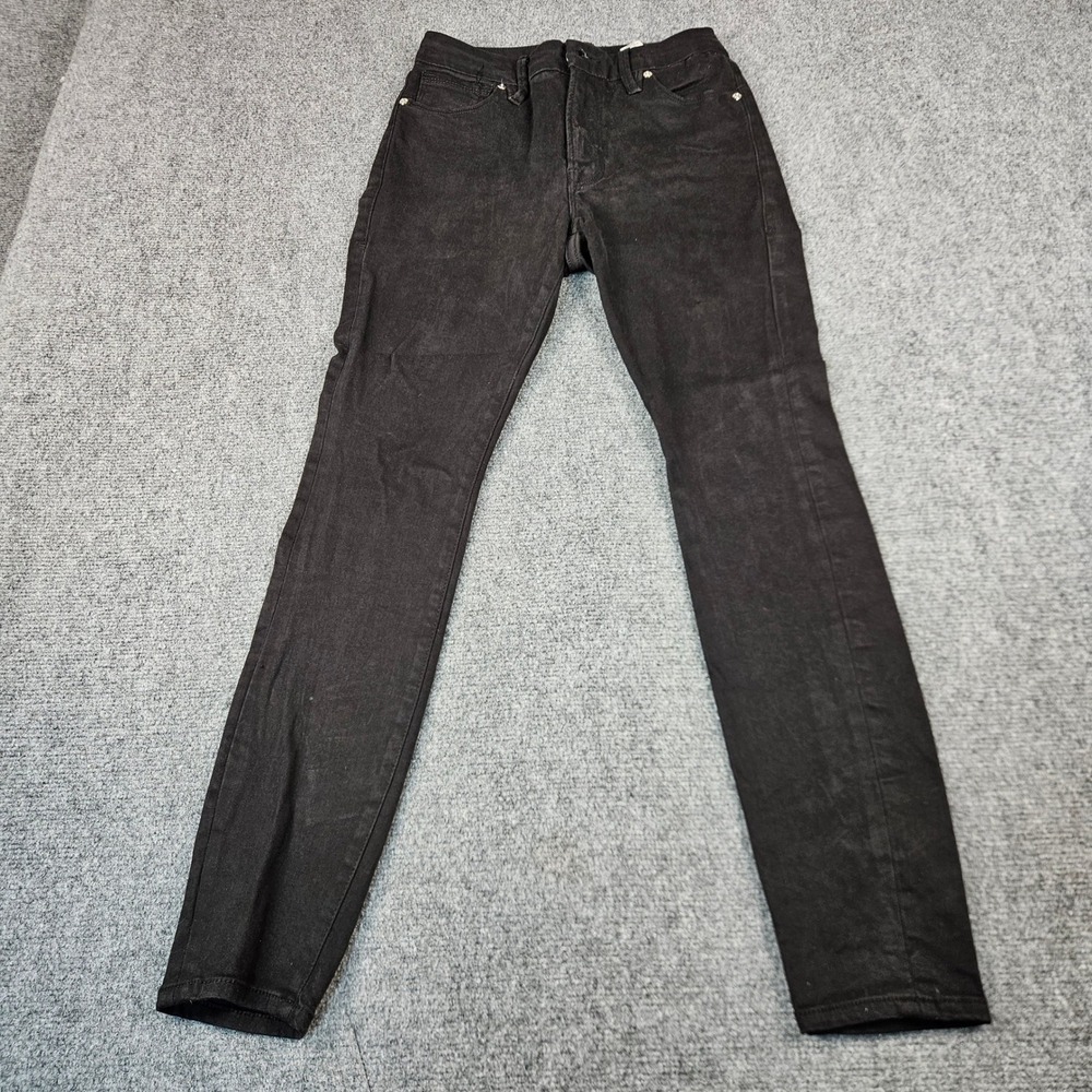 Good American Good Legs Skinny Jeans Black High Rise Stretch Denim Size 4/27